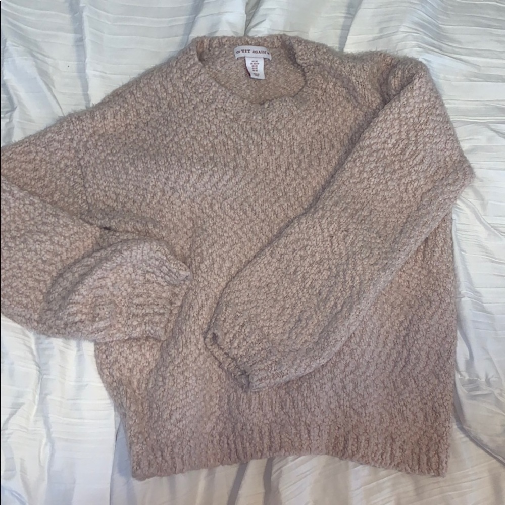 Pale pink grey sweater